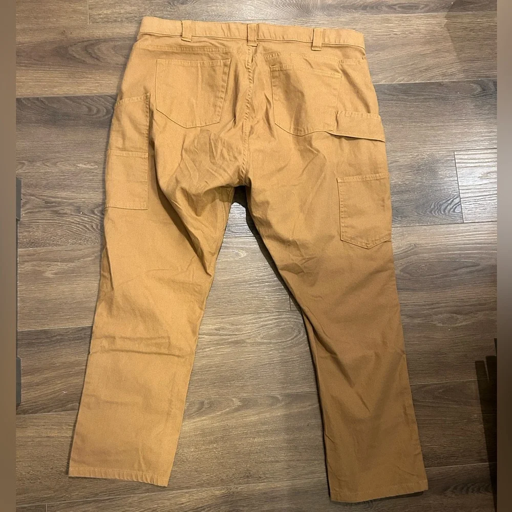 Dovetail Workwear Maven X pants size 18 inseam 28 Carmel brown Double front - Picture 2 of 6